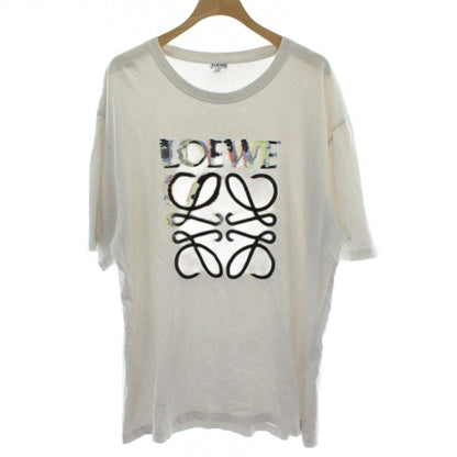 Loewe Anagram Glitch T-Shirt Short Sleeve Crew Neck L Ivory White PP