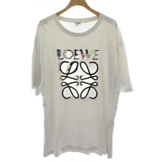 Loewe Anagram Glitch T-Shirt Short Sleeve Crew Neck L Ivory White PP
