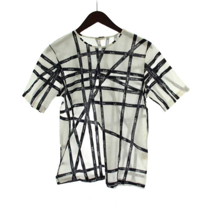 Hermes Bolduc Pattern Martin Margiela Era T-Shirt L White Navy Short Sleeve