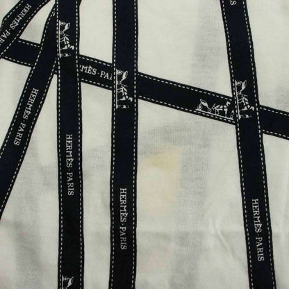 Hermes Bolduc Pattern Martin Margiela Era T-Shirt L White Navy Short Sleeve — view 7