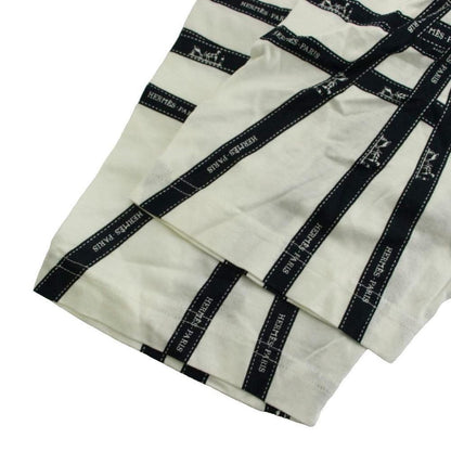Hermes Bolduc Pattern Martin Margiela Era T-Shirt L White Navy Short Sleeve — view 4