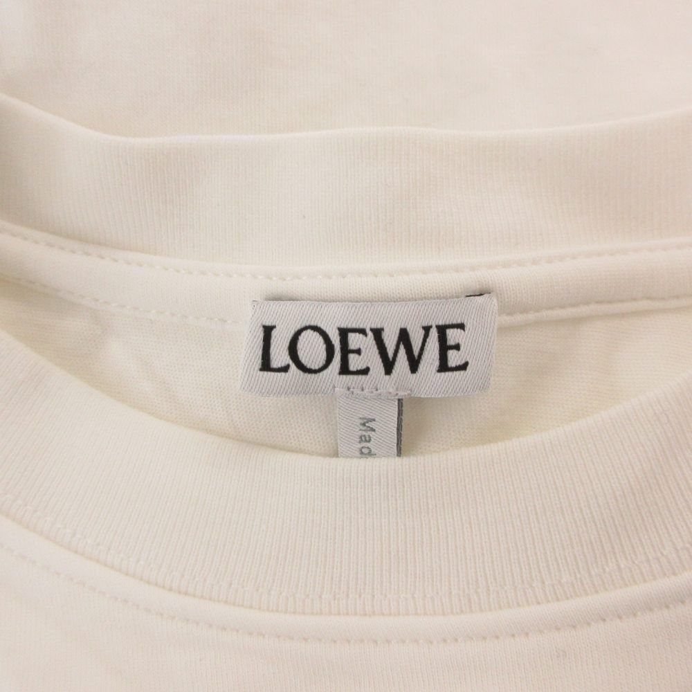 Loewe Top T-Shirt Short Sleeve Anagram Embroidery Logo Kuru Neck White AE — view 7