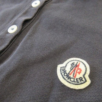 Moncler Maglia Polo Manica Corta Shirt Short Sleeve Pique Logo Navy — view 5