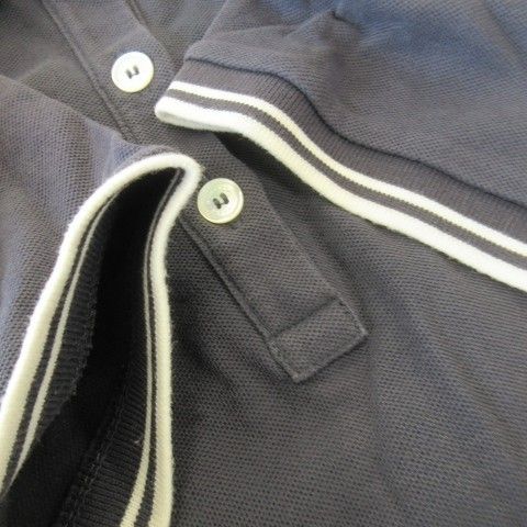 Moncler Maglia Polo Manica Corta Shirt Short Sleeve Pique Logo Navy — view 6