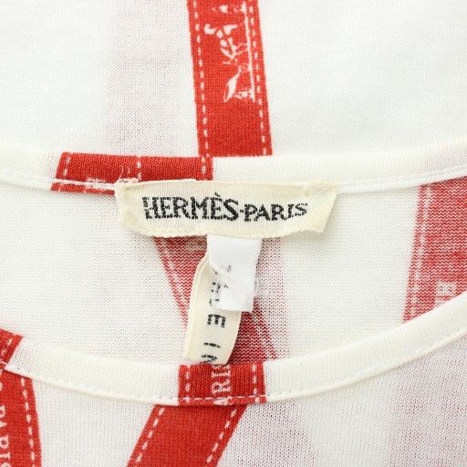 Hermes Martin Margiela Era Bolduc T-Shirt Short Sleeve Crew Neck Ribbon Pattern — view 4