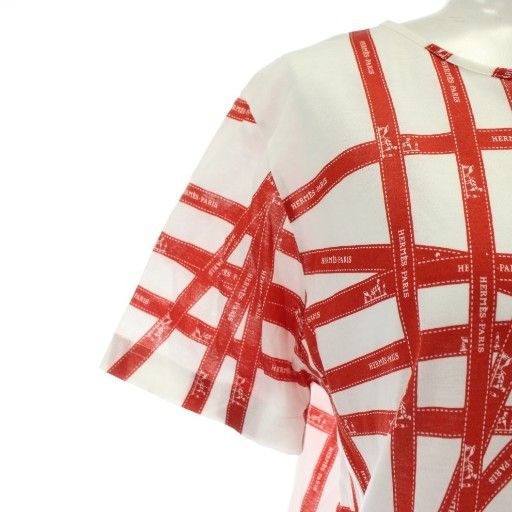 Hermes Martin Margiela Era Bolduc T-Shirt Short Sleeve Crew Neck Ribbon Pattern — view 7