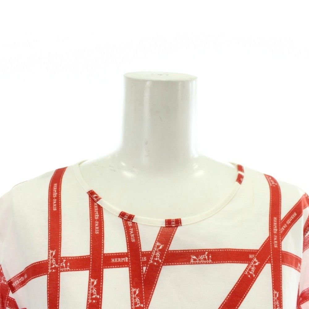 Hermes Martin Margiela Era Bolduc T-Shirt Short Sleeve Crew Neck Ribbon Pattern — view 5