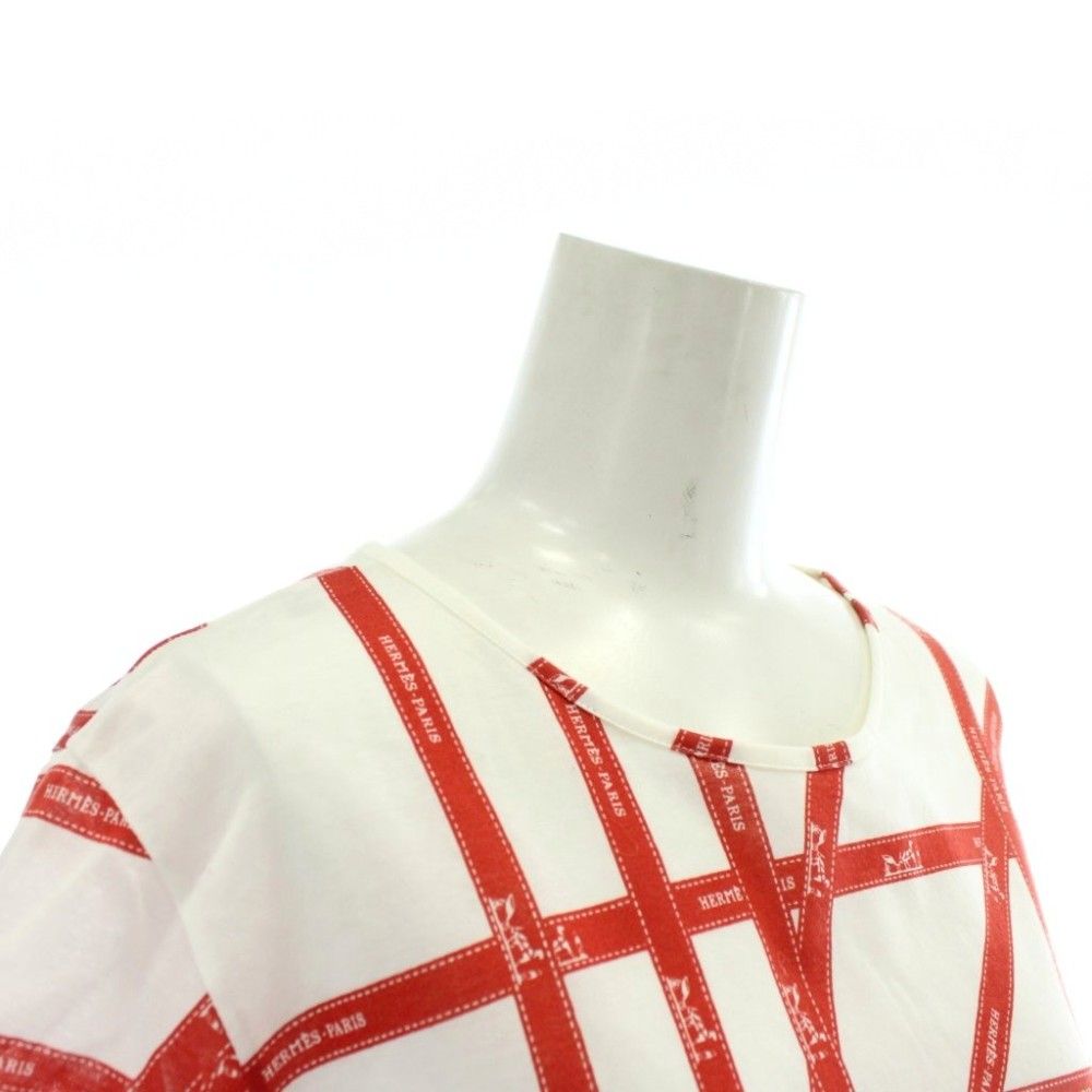 Hermes Martin Margiela Era Bolduc T-Shirt Short Sleeve Crew Neck Ribbon Pattern — view 6