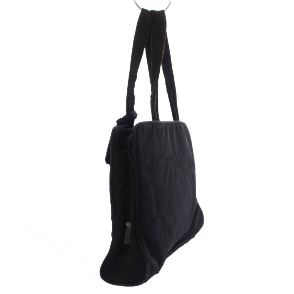 Prada Tote Triangle Plate Logo Nylon Black — view 2