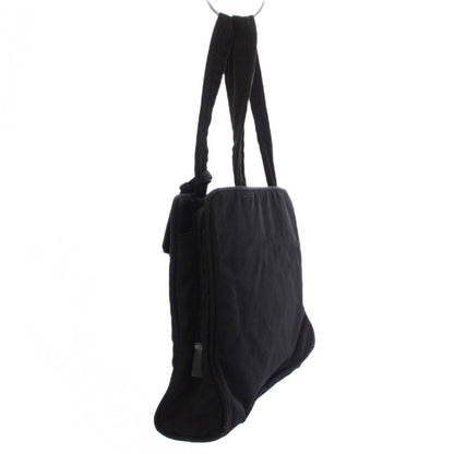 Prada Tote Triangle Plate Logo Nylon Black — view 2