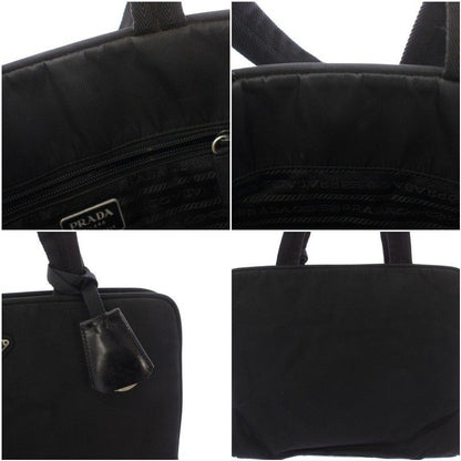 Prada Tote Triangle Plate Logo Nylon Black — view 9