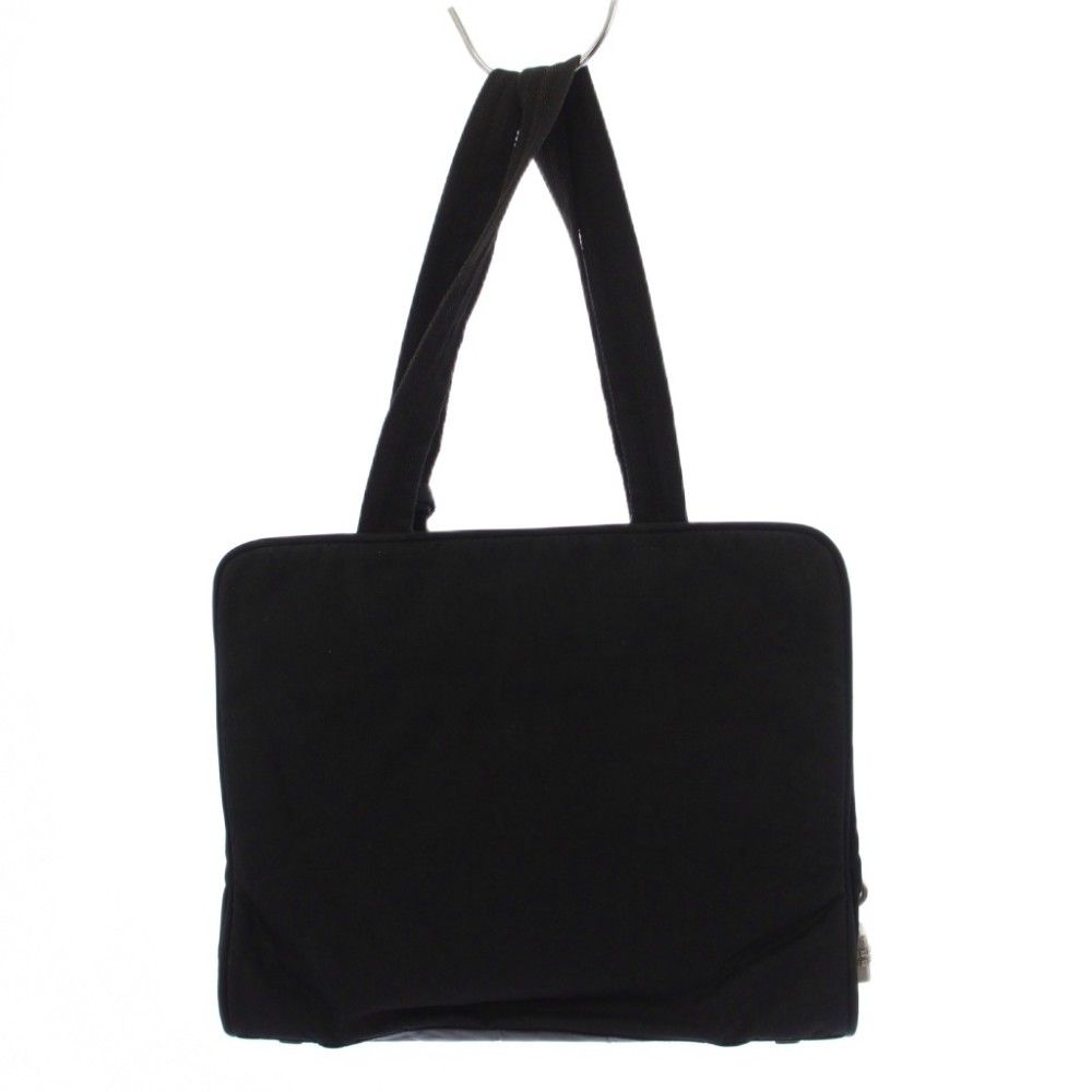 Prada Tote Triangle Plate Logo Nylon Black — view 3