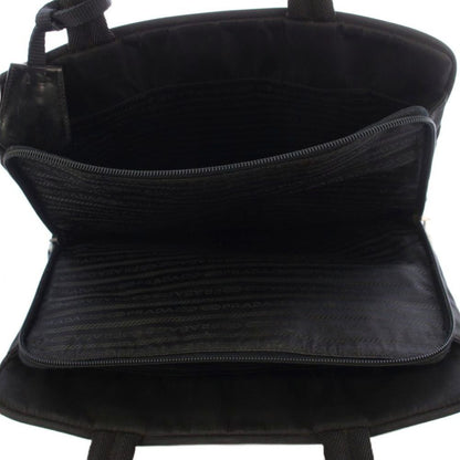 Prada Tote Triangle Plate Logo Nylon Black — view 6