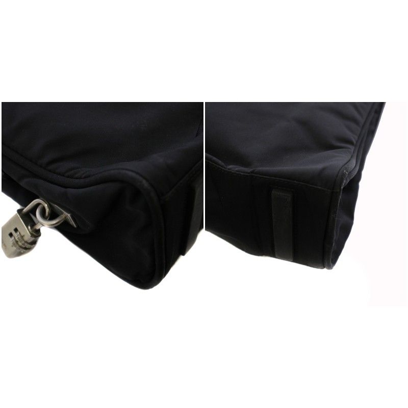 Prada Tote Triangle Plate Logo Nylon Black — view 8