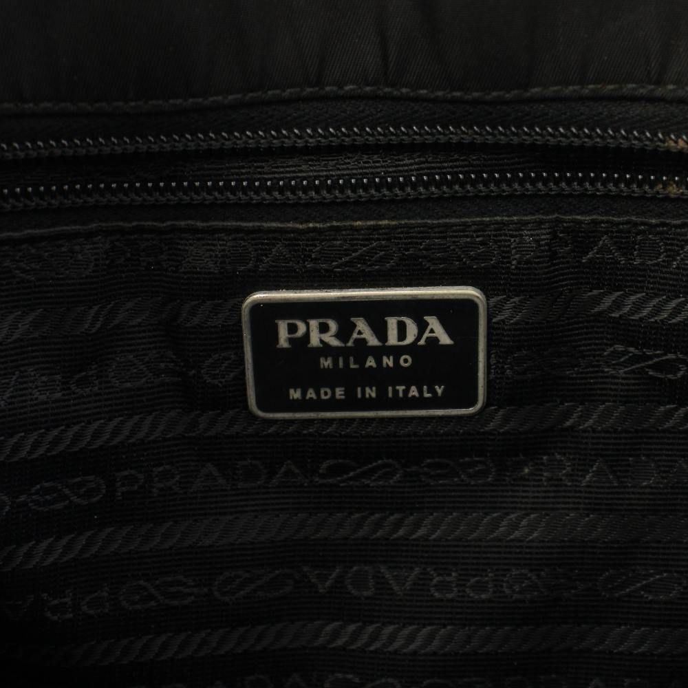 Prada Tote Triangle Plate Logo Nylon Black — view 5