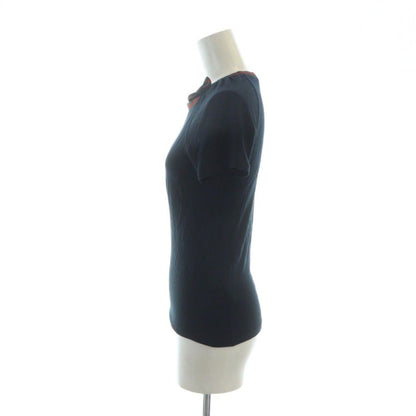 Gucci T-Shirt Short Sleeve Ribbon Sherry Line Logo Light Hands XS Navy — view 3