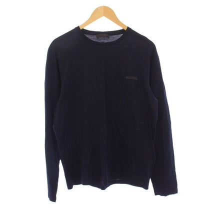 Prada T-Shirt Long Sleeve Crew Neck L Navy Blue
