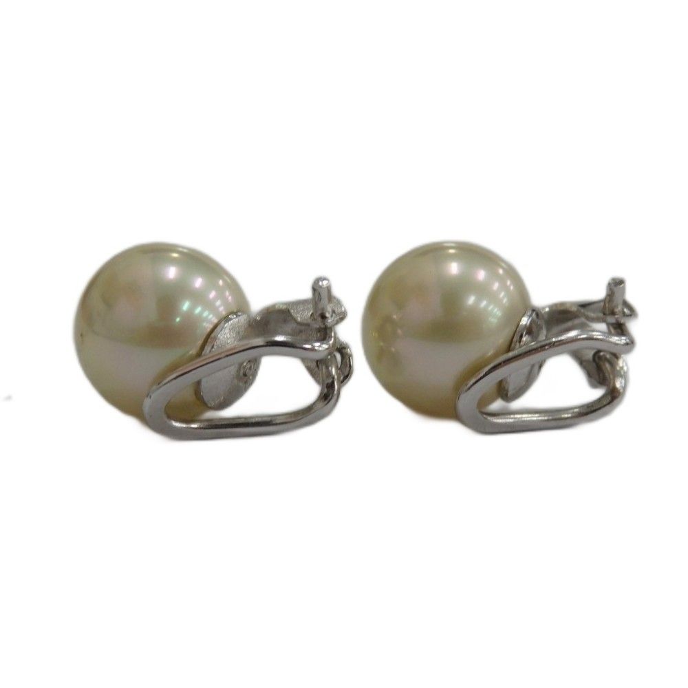 Dior Earrings Faux Pearl White — view 3