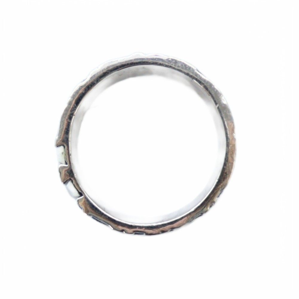 Dior Trotter Ring Logo Silver Color Blue — view 2