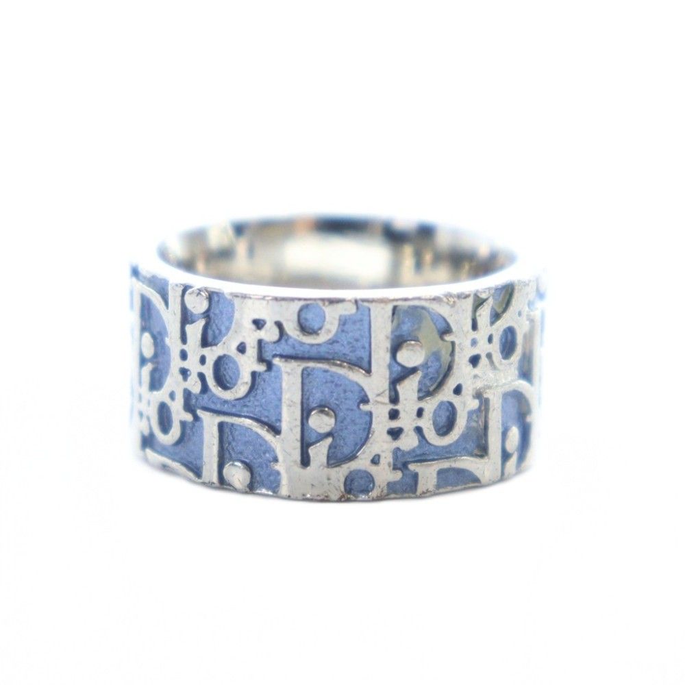 Dior Trotter Ring Logo Silver Color Blue — view 4