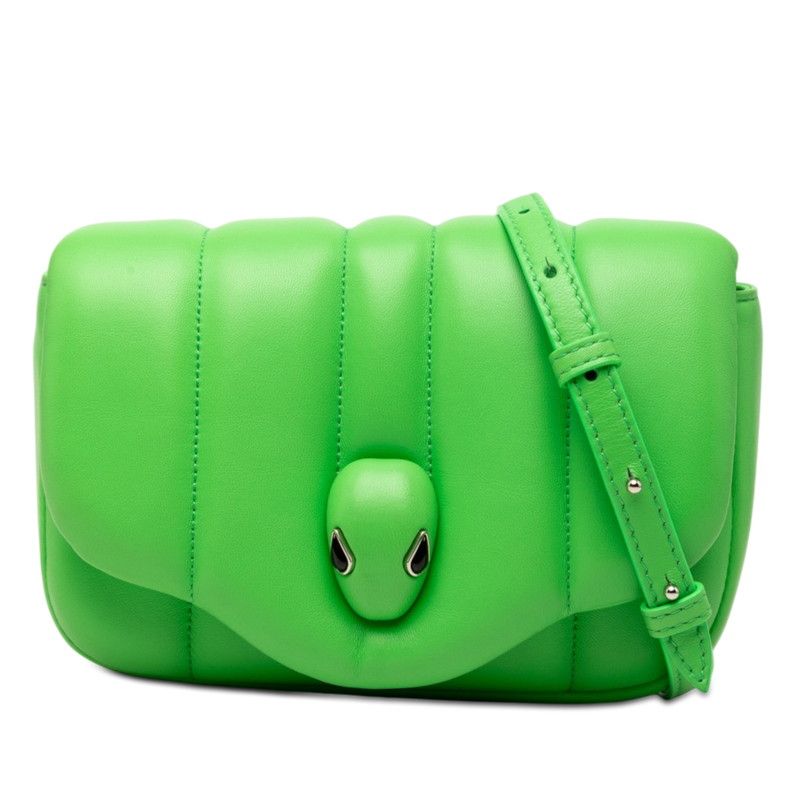 Bvlgari Ambush Serpenti Waist Bag 2-Way Green Leather