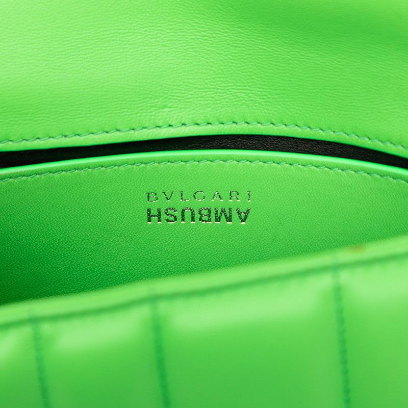 Bvlgari Ambush Serpenti Waist Bag 2-Way Green Leather — view 5