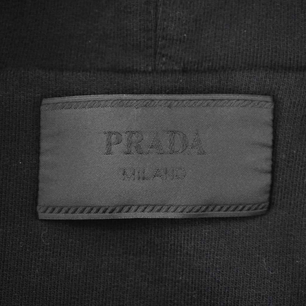 Prada Hoodie Re-Nylon Triangle Logo Hood Nylon Trim XXL Black — view 3