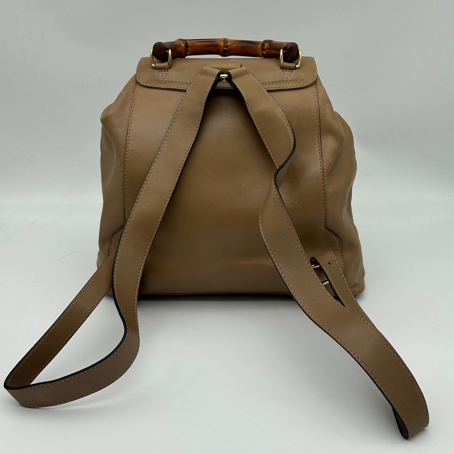 Gucci Bamboo Backpack Shoulder Bag Beige Brown — view 2