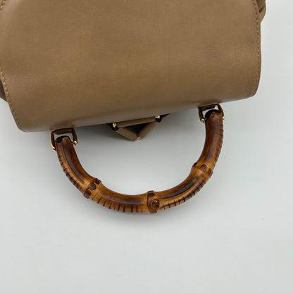 Gucci Bamboo Backpack Shoulder Bag Beige Brown — view 7