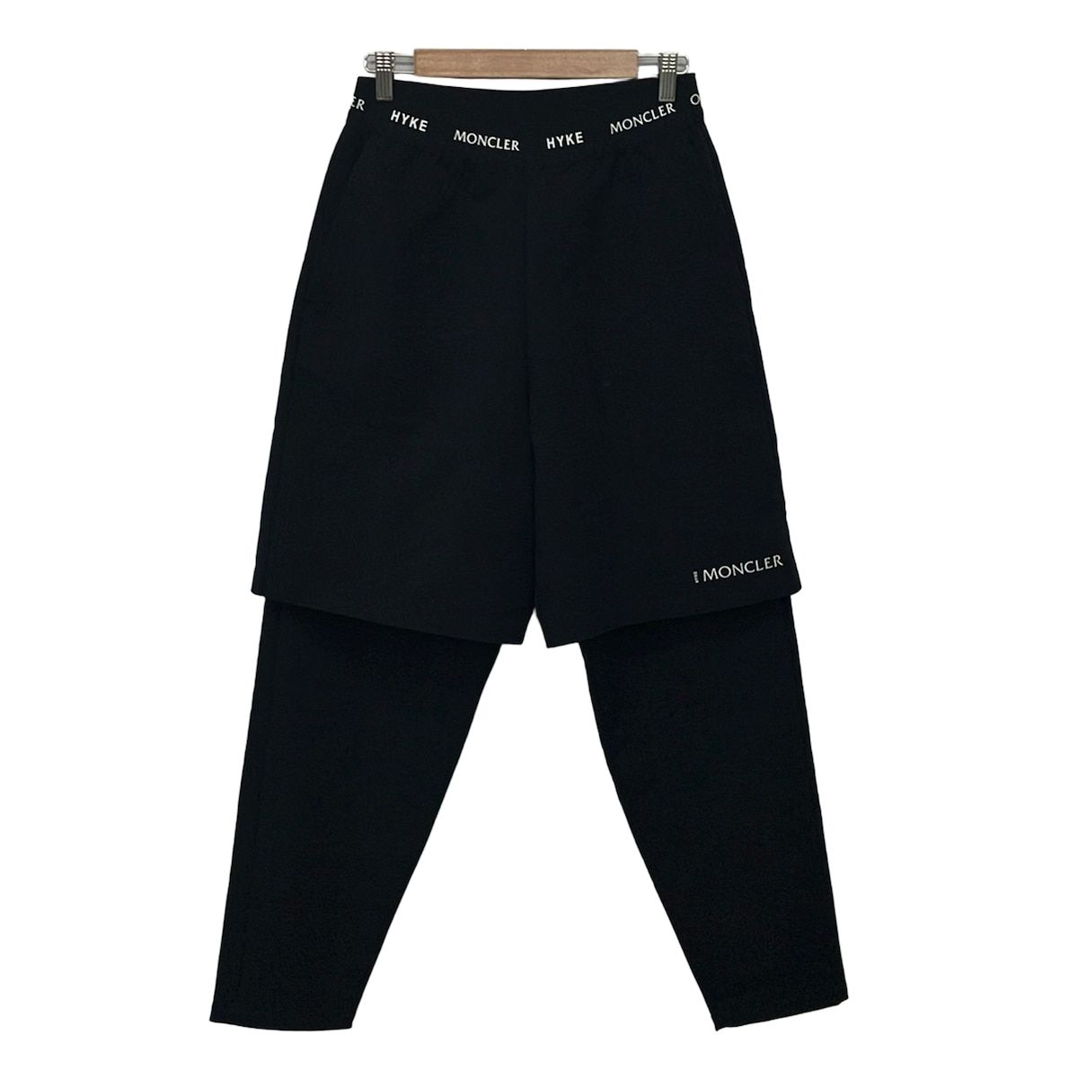 Moncler Pants 46 L Black White Full Length Waist Togo Hyke Collaboration