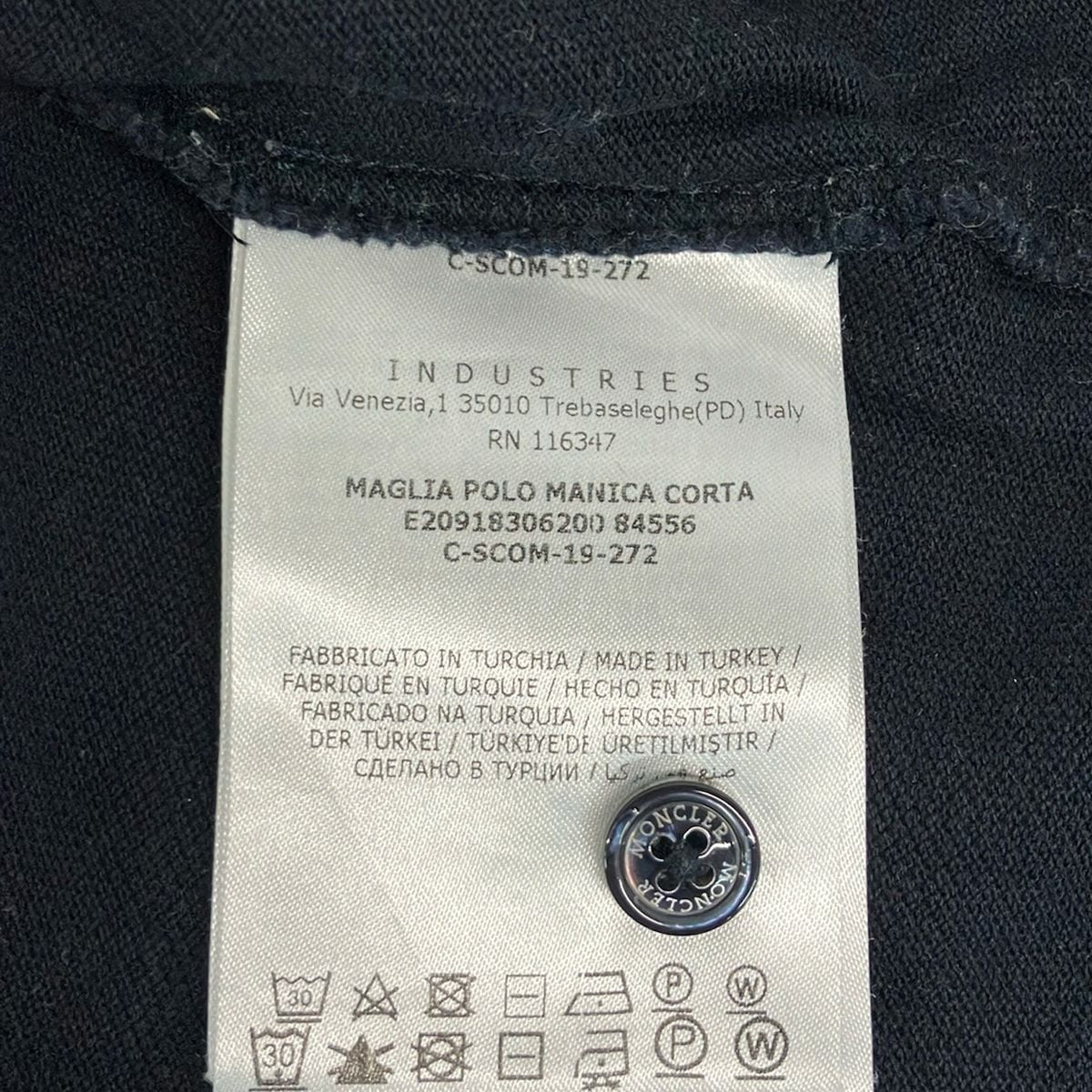 Moncler Short Sleeve Polo Shirt L Maglia Manica Corta Dark Navy — view 4