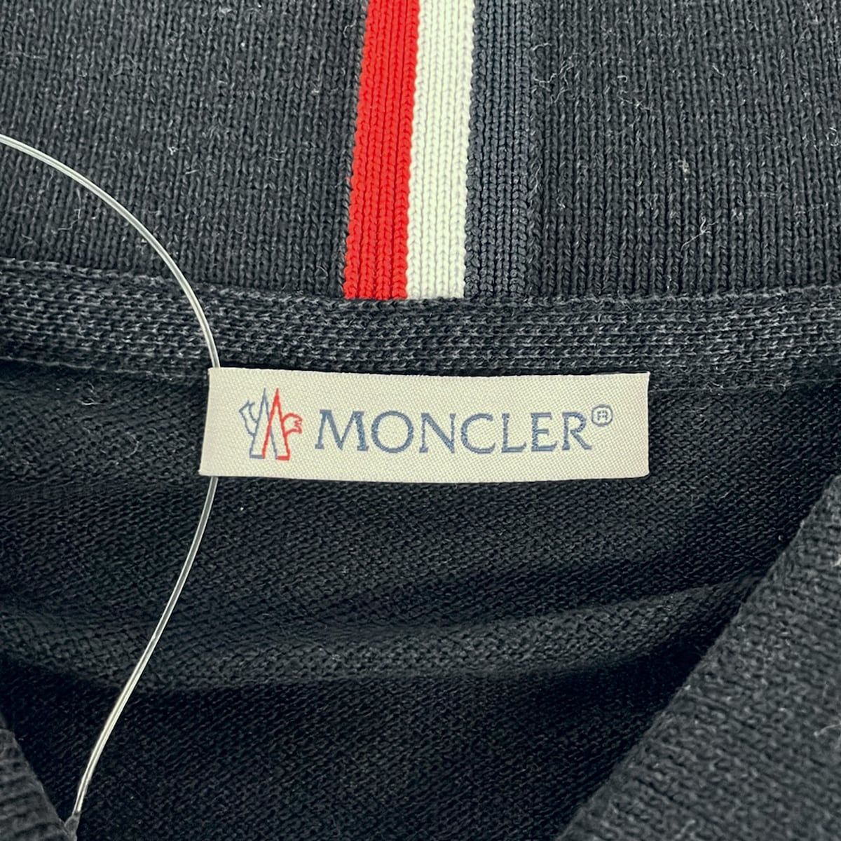 Moncler Short Sleeve Polo Shirt L Maglia Manica Corta Dark Navy — view 3