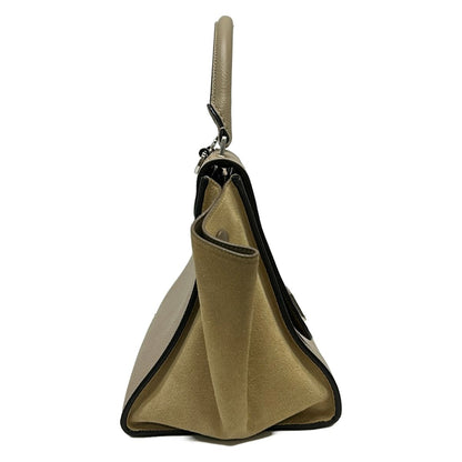 Celine Handbag Zusumo Gray Beige Leather — view 2