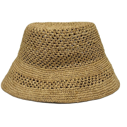 Celine Hat M Beige Dark Brown Straw — view 2