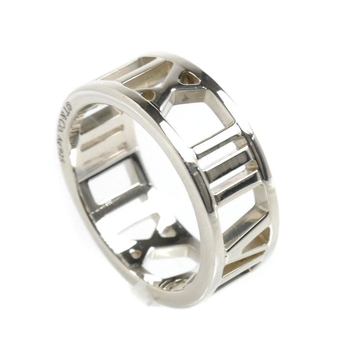 Tiffany & Co 925 Sterling Silver Atlas Open Heart Ring — view 2