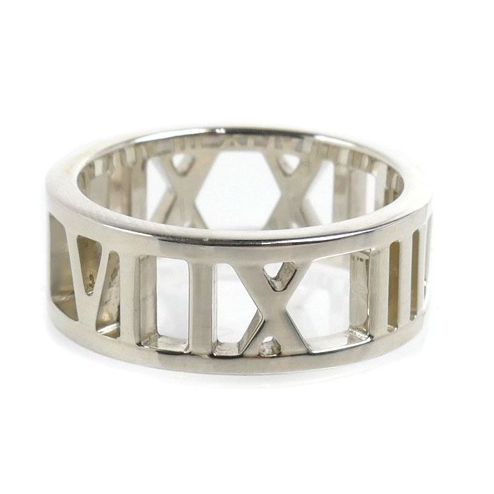 Tiffany & Co 925 Sterling Silver Atlas Open Heart Ring — view 3