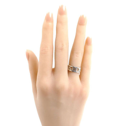 Tiffany & Co 925 Sterling Silver Atlas Open Heart Ring — view 7