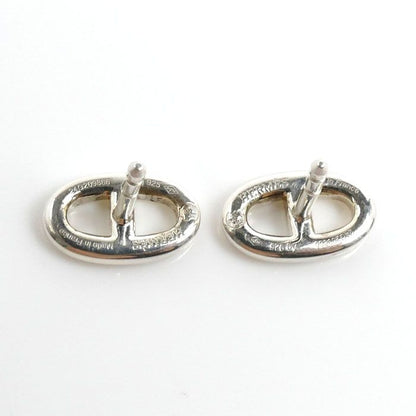Hermes 925 Sterling Silver Chaine D'ancre Farandole TPM Earrings — view 5