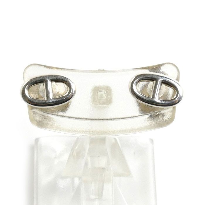Hermes 925 Sterling Silver Chaine D'ancre Farandole TPM Earrings