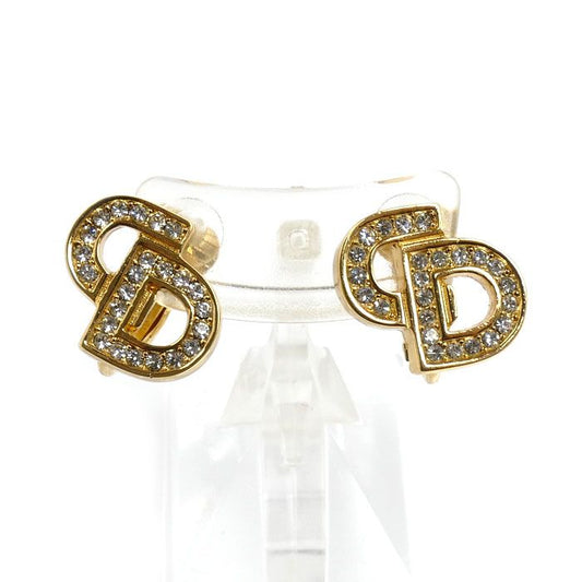 Dior CD Logo Rhinestone Earrings