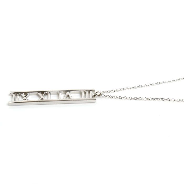 Tiffany & Co 18k White Gold Atlas Open Heart Necklace 41 cm — view 3