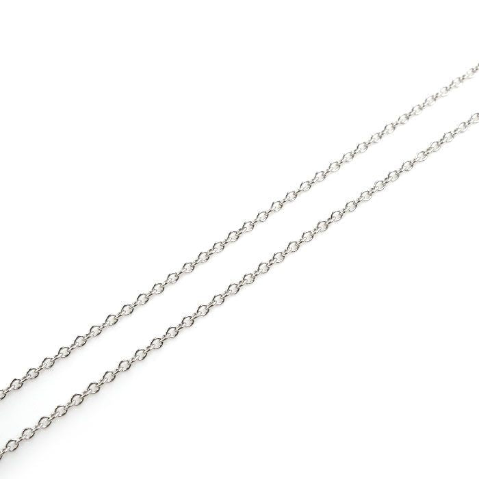 Tiffany & Co 18k White Gold Atlas Open Heart Necklace 41 cm — view 4