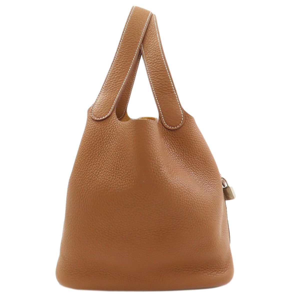 Hermes Picotin Lock Gold Silver Handbag Taurillon — view 3