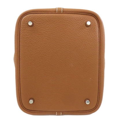 Hermes Picotin Lock Gold Silver Handbag Taurillon — view 4