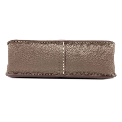 Hermes Halzan 25 Etoupe Silver Handbag Taurillon — view 4