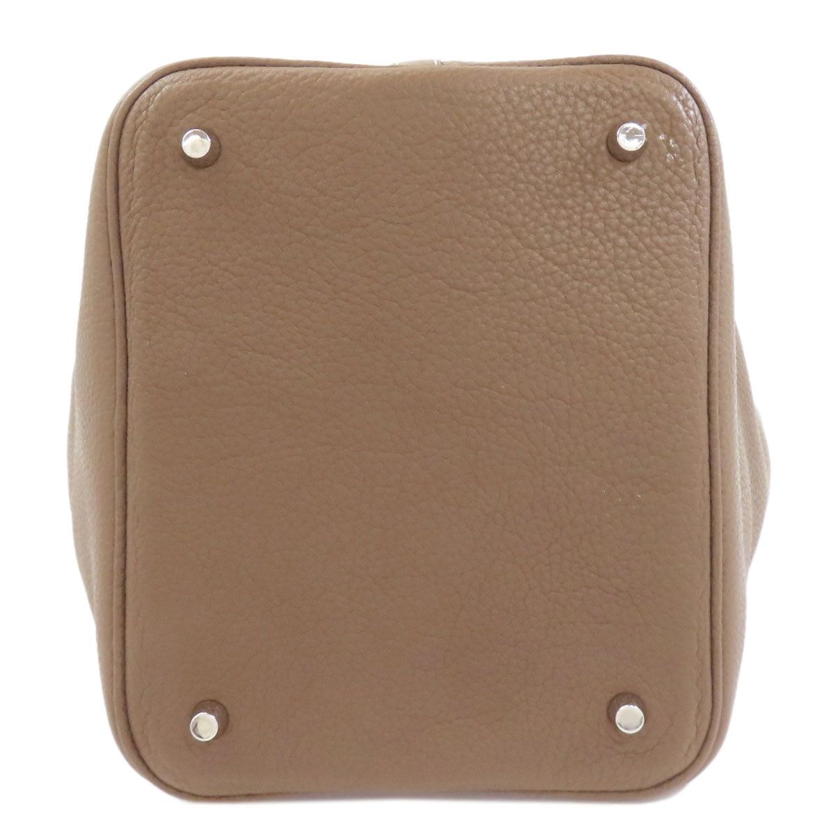 Hermes Picotin Lock Etoupe Silver Handbag Taurillon — view 4