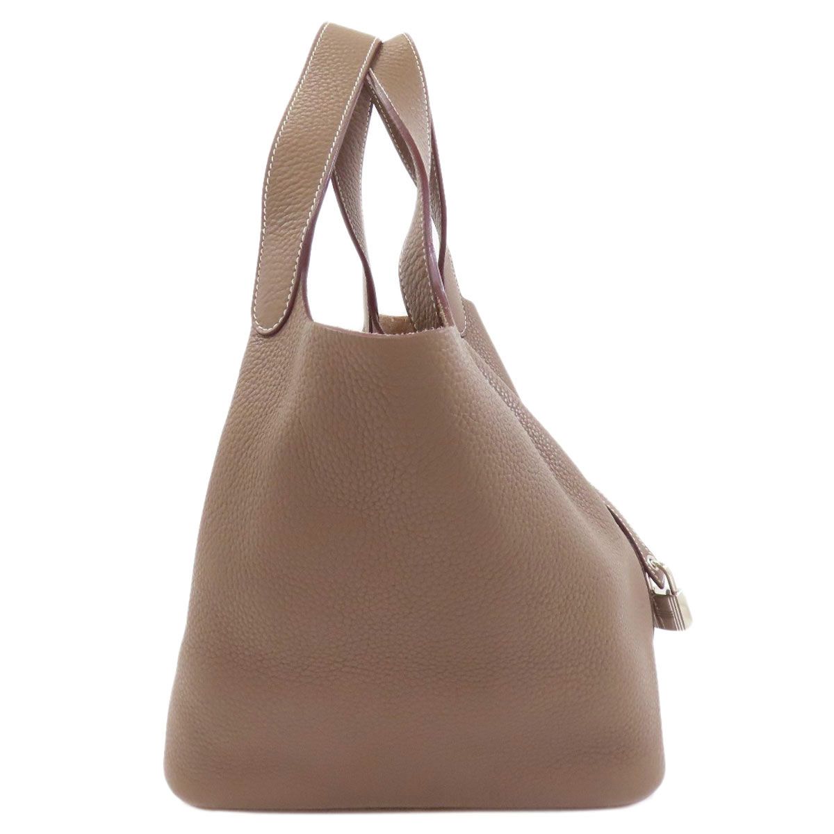 Hermes Picotin Lock Etoupe Silver Handbag Taurillon — view 3