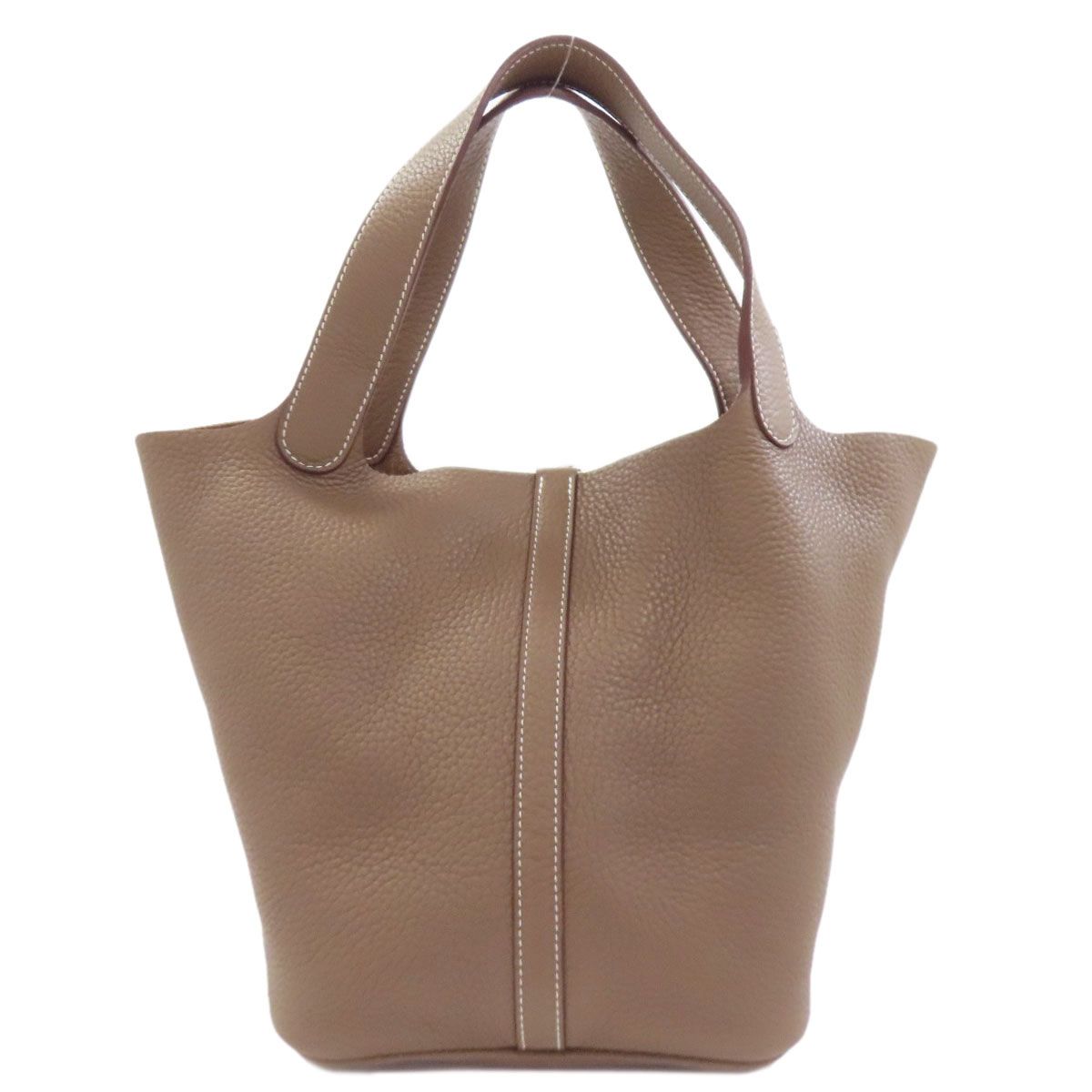 Hermes Picotin Lock Etoupe Silver Handbag Taurillon — view 2