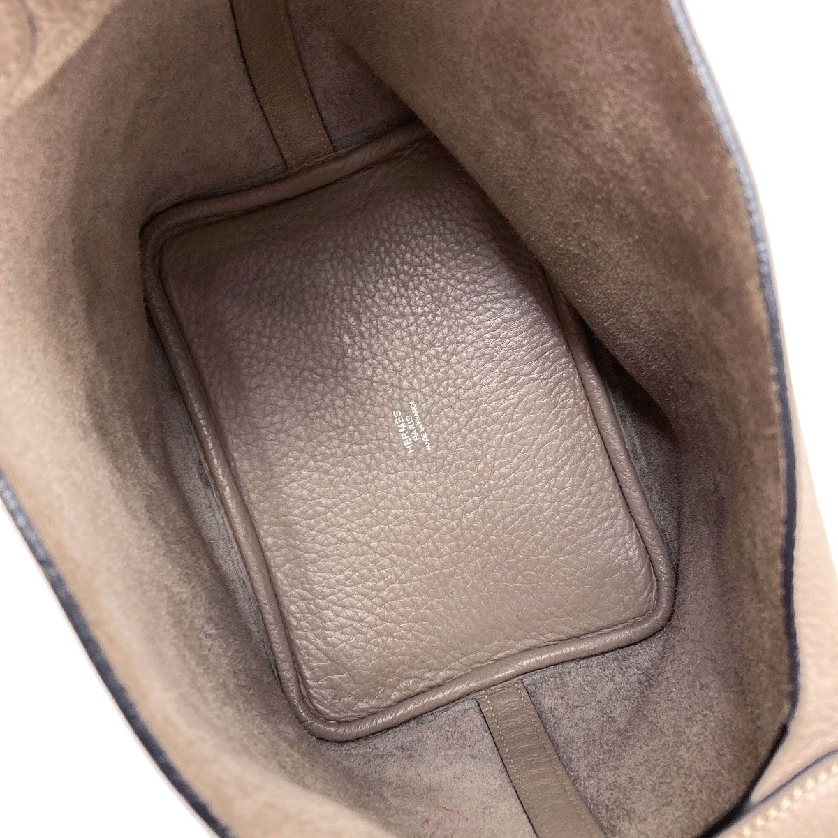 Hermes Picotin PM Tourtier Gray Silver Handbag Chevre — view 5