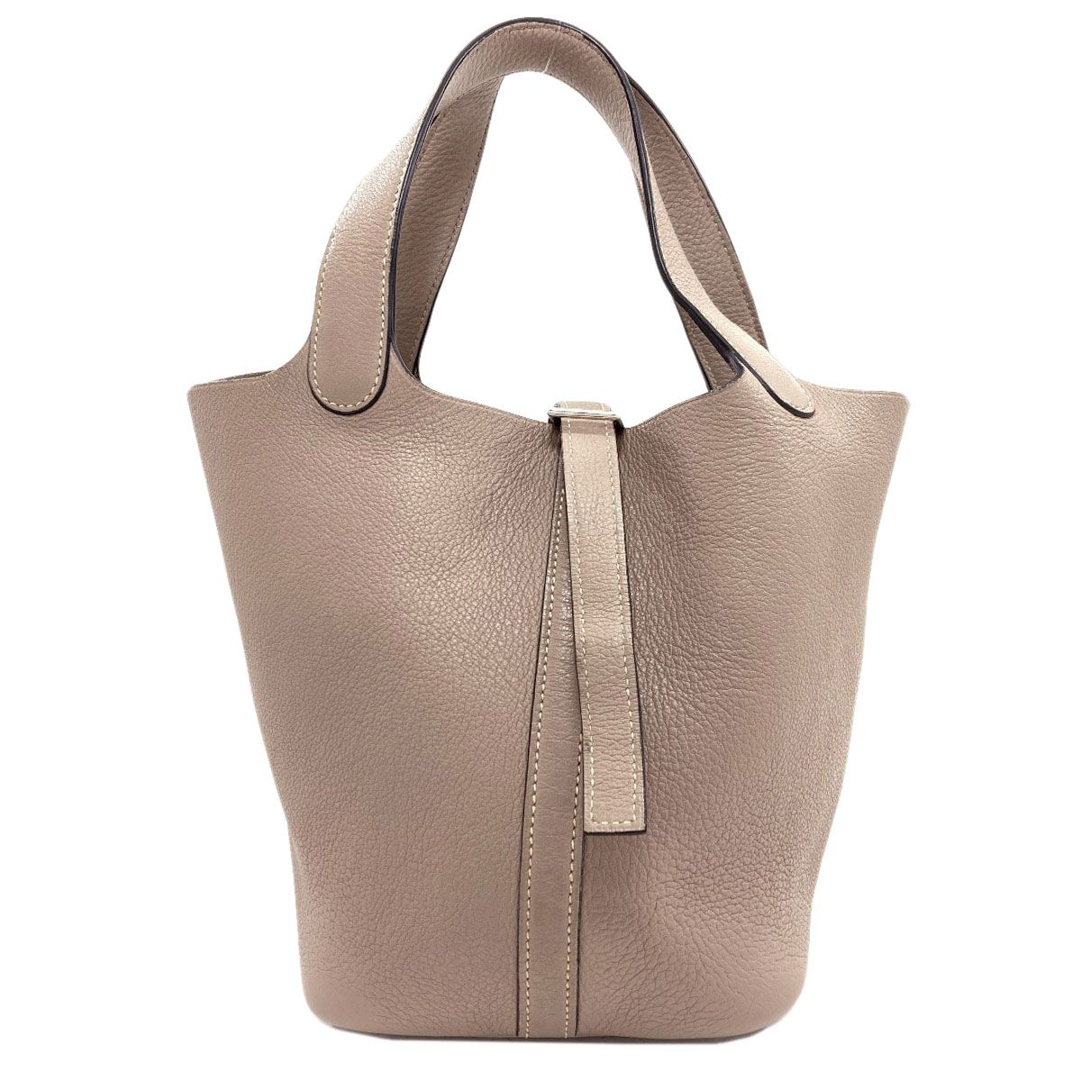 Hermes Picotin PM Tourtier Gray Silver Handbag Chevre
